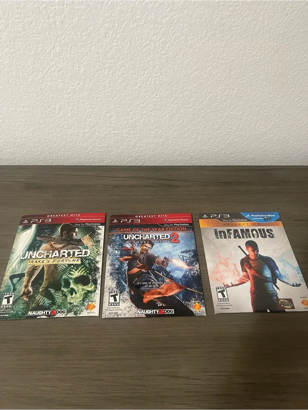 Uncharted Drakes Fortune-Uncharted 2-inFAMOUS- 3 game bundle PS3